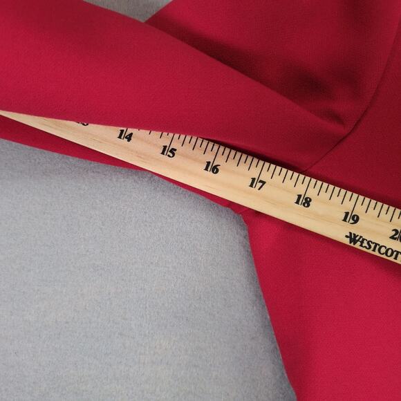 Fuchs Schmitt Red Pea Coat Jacket Women's US 14 Classic Preppy Lined Button Up - Picture 5 of 10